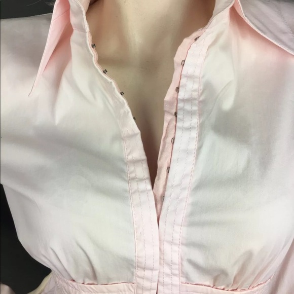 Karen Millen Pink Cotton Blouse Top - Picture 2 of 6